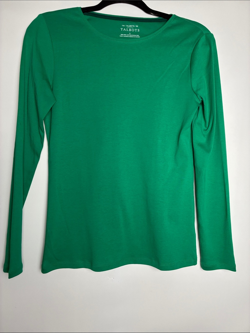 Talbots Emerald Green Long Sleeve Crewneck Tee